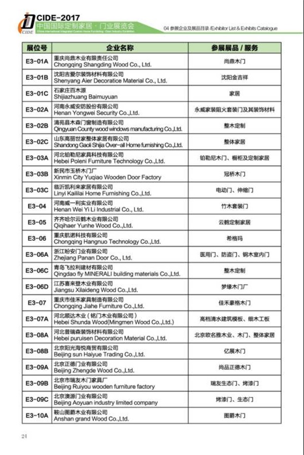 E3定制家居/木质门（窗）馆品牌预览